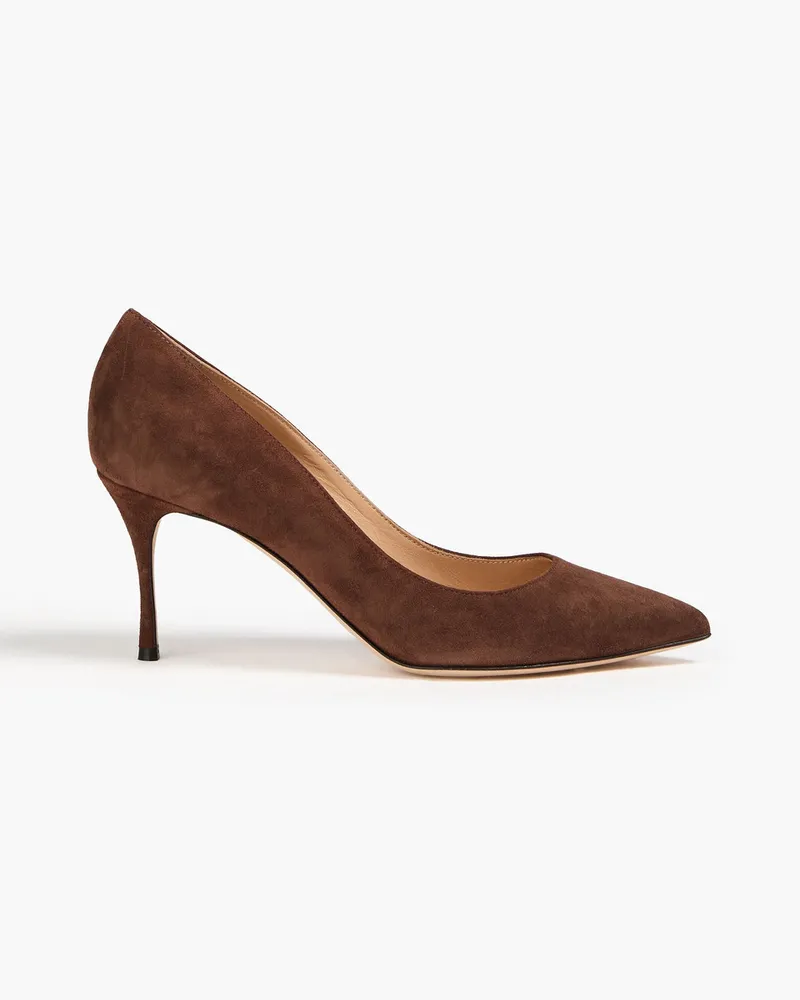 Sergio Rossi Pumps aus Veloursleder Braun