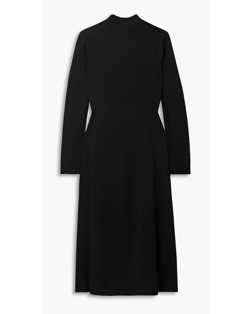 tibi Midikleid aus einer Baumwoll-Modalmischung mit Cut-outs Schwarz