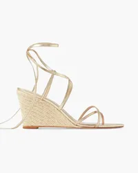 Porte & Paire Espadrille-Wedges aus -Leder Metallic