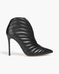 Gianvito Rossi Ankle Boots aus gestepptem Leder Schwarz