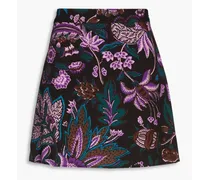 Morgan printed crepe mini skirt