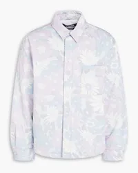 Jacquemus Boulanger Overshirt aus Baumwollpopeline mit floralem Print Lila