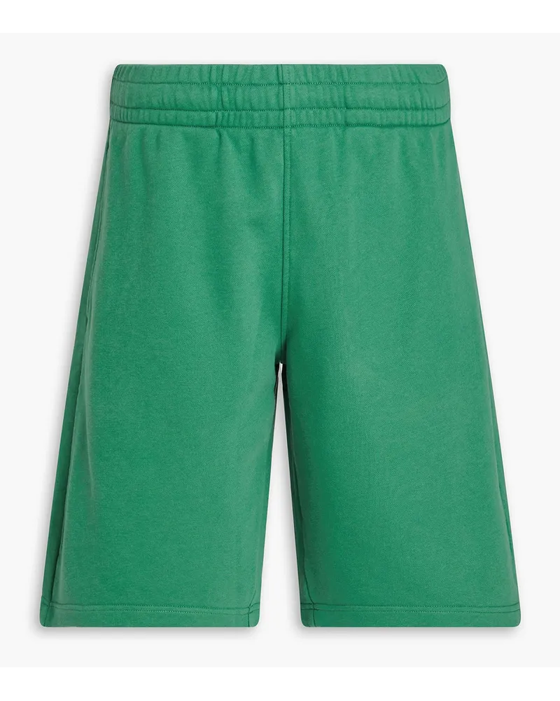 Kitsuné Shorts aus Frottee aus einer Baumwollmischung mit Tunnelzug Grün