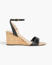 Stuart Weitzman Everly 75 Wedges aus Leder Schwarz