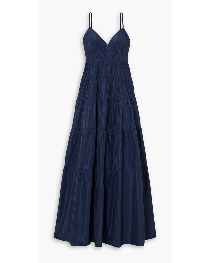 STAUD Ripley Maxikleid aus Taft Blau