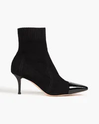 Gianvito Rossi Ankle Boots aus Bouclé-Strick Schwarz