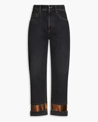 Brunello Cucinelli Hoch sitzende Cropped Jeans mit geradem Bein Grau