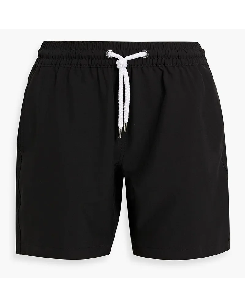 Frescobol Carioca mittellange Badeshorts Schwarz