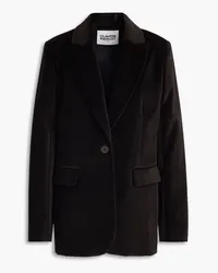 Claudie Pierlot Blazer aus Samt aus einer Baumwollmischung Braun