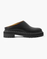 Proenza Schouler Mules aus Leder Schwarz