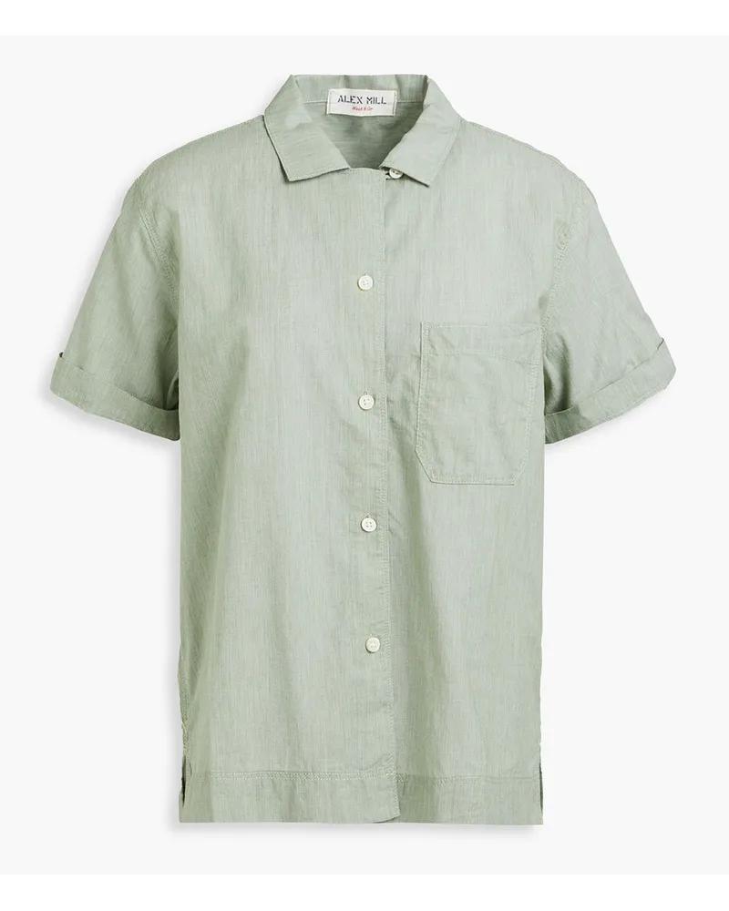 Alex Mill Maddie Hemd aus Baumwoll-Chambray Grün
