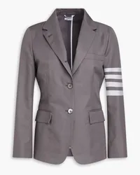 Thom Browne Gestreifter Blazer aus Baumwoll-Twill Grau