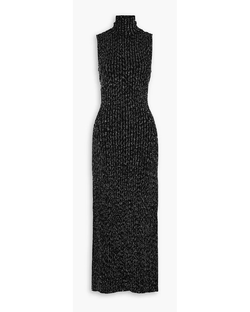 Missoni Maxi-Strickkleid inHäkeloptik mit Pailletten Schwarz