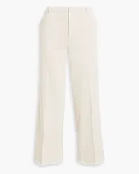 ATM Hoch sitzende Cropped Hose mit weitem Bein und Fransen Neutral