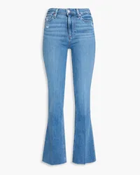 Paige Laurel hoch sitzende Bootcut-Jeans Blau