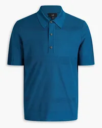 Dunhill Poloshirt aus Maulbeerseidenjacquard Blau