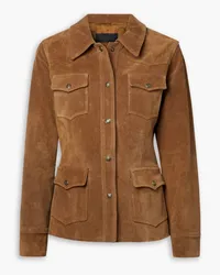 Nili Lotan Justine Jacke aus Veloursleder Braun