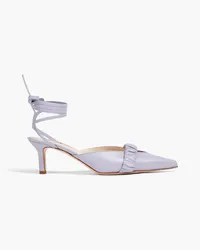 Elleme Chou Chou Pumps aus Leder mit Raffungen Lila