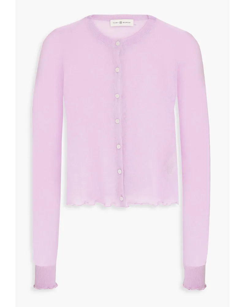 Tory Burch Cardigan aus einer Mohairmischung Lila