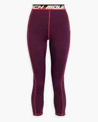 Aztech Mountain Next To Skin Cropped Leggings aus Stretch-Jersey Burgunderrot