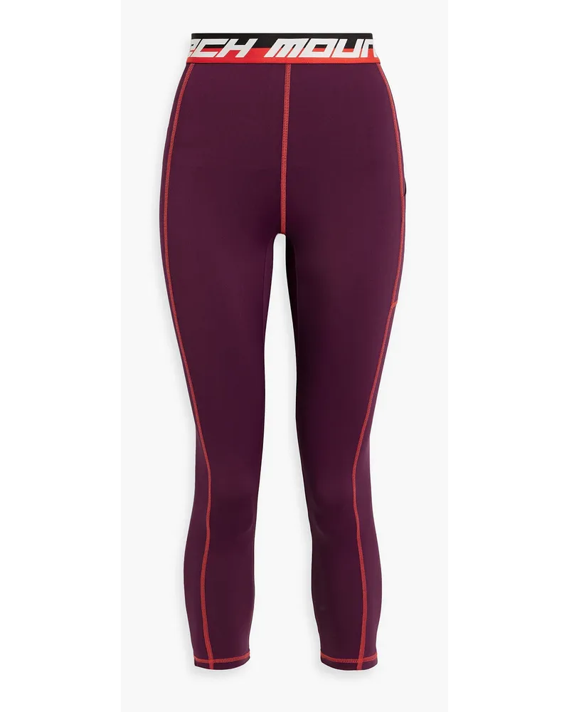 Aztech Mountain Next To Skin Cropped Leggings aus Stretch-Jersey Burgunderrot