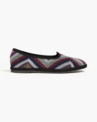 Missoni Ballerinas aus Strick inHäkeloptik mit Metallic-Effekt Bunt