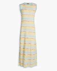 Missoni Midi-Strickkleid inHäkeloptik Blau