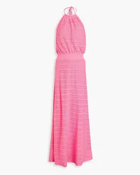 Melissa Odabash Maeva Neckholder-Maxikleid aus Spitze Pink