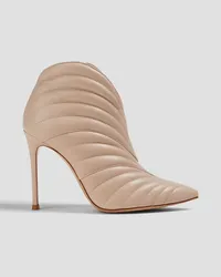 Gianvito Rossi Eiko Ankle Boots aus gestepptem Leder Neutral