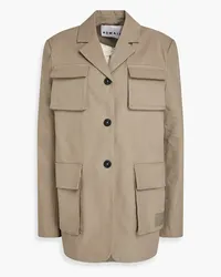 ROTATE Birger Christensen Blazer aus Baumwoll-Canvas Neutral