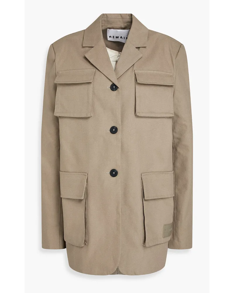 ROTATE Birger Christensen Blazer aus Baumwoll-Canvas Neutral