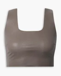 Commando Bustier aus Stretch-Kunstleder Neutral