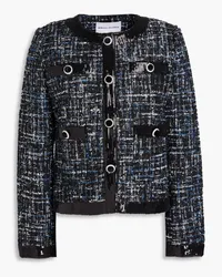 Rebecca Vallance Jacques Jacke aus Metallic-Tweed mit Verzierung Schwarz