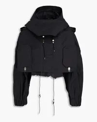 Jacquemus Cropped Jacke aus einer Baumwollmischung mit Zierperlen Schwarz