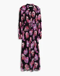 Diane von Furstenberg Link Midikleid aus Georgette mit floralem Print Pink