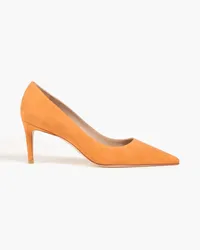 Stuart Weitzman Stuart 75 Pumps aus Veloursleder Orange