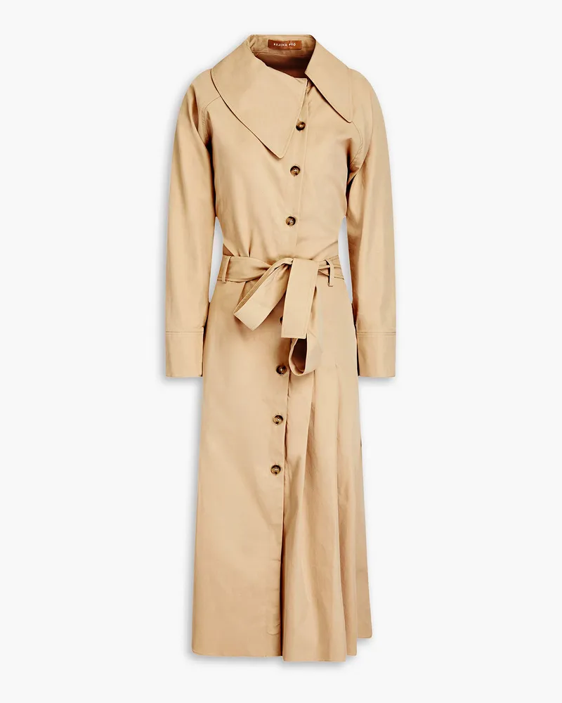 REJINA PYO Thalia plissierter Trenchcoat aus einer Baumwollmischung Neutral