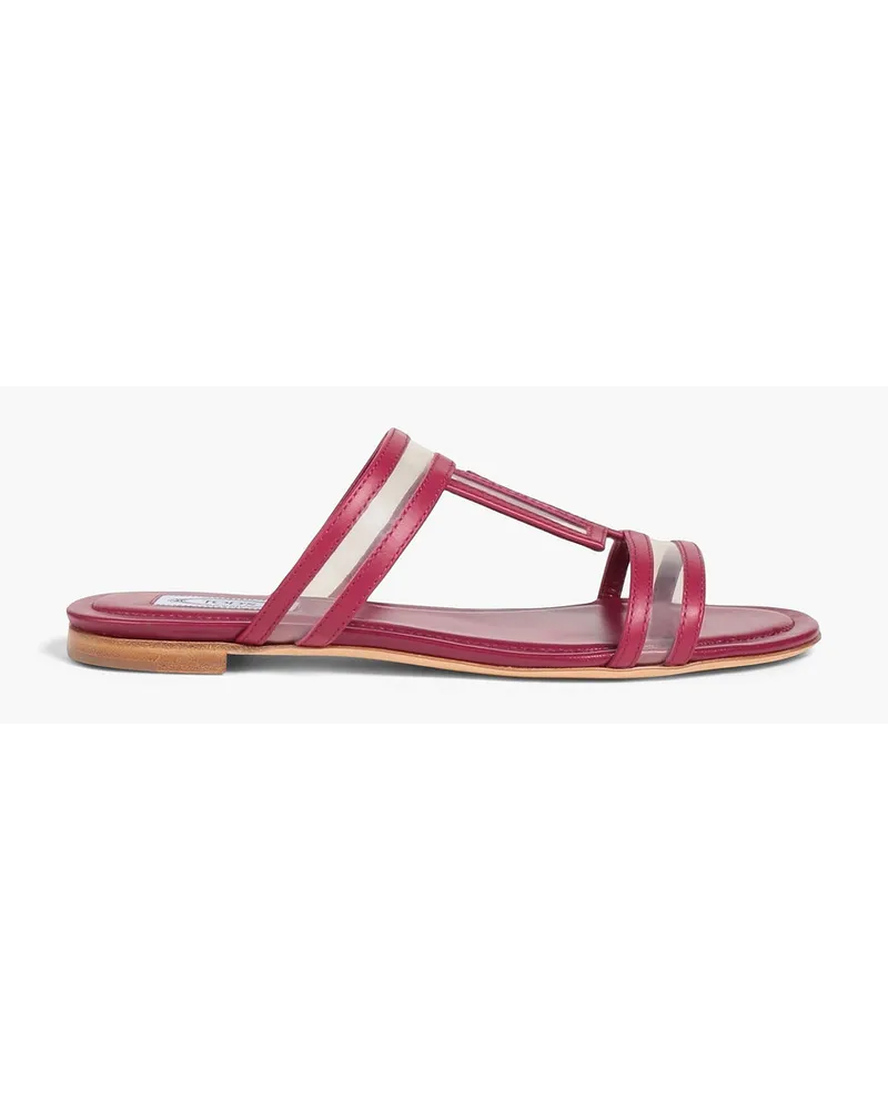 TOD'S Sandalen aus Leder und PVC Lila