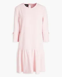 Moschino Bow-embellished gathered crepe mini dress Pink