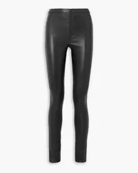 WARDROBE.NYC Leggings aus Leder Schwarz