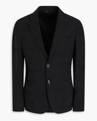 Giorgio Armani Blazer aus vorgewaschenem Cupro mit Fil Coupé Schwarz