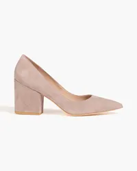 Stuart Weitzman Ave 75 Pumps aus Veloursleder Neutral