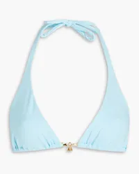 Melissa Odabash Dubai Triangel-Bikini-Oberteil mit Verzierung Blau