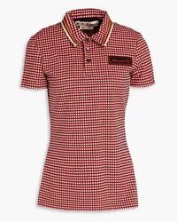 Marni Poloshirt aus Jacquard-Strick Rot