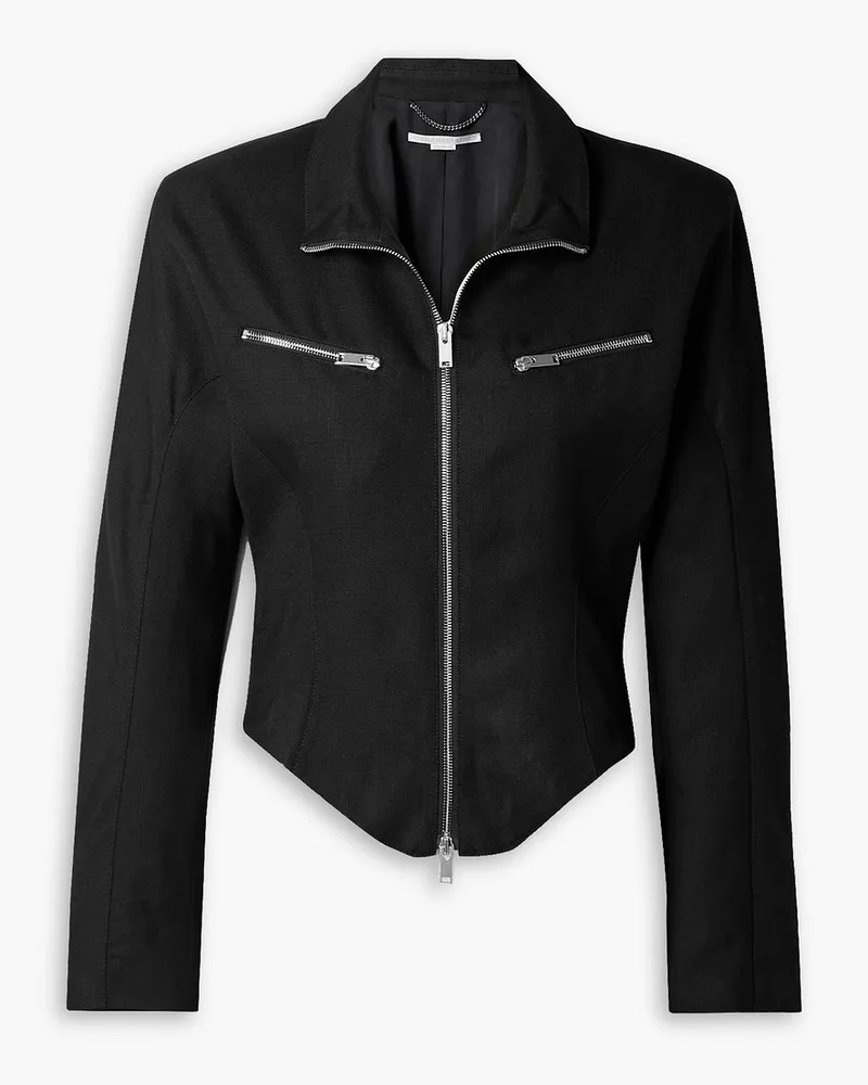 Stella McCartney Jacke aus Grain de Poudre Schwarz