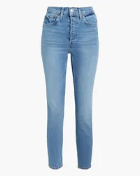 RE/DONE 90s Ankle Crop hoch sitzende Skinny Jeans Blau