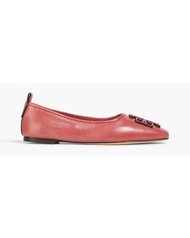 Tory Burch Ines Ballerinas aus Leder mit Verzierung Pink