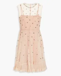 RED Valentino REDValentinoVerziertes Minikleid aus Point d'Esprit Pink