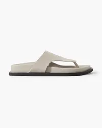 St. Agni Minimal Zehensandalen aus Veloursleder Grau