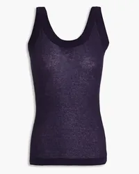 BITE Studios Tanktop aus geripptem Baumwoll-Jersey Blau